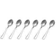 Trade Shop - Set 6 Pezzi Servizio Cucchiaini Da Te Caffè Gelato Zucchero Posate In Acciaio -
