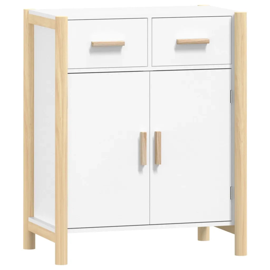 Credenza-Buffet-Armadio da cucina Bianca 62x38x75 cm in Legno Multistrato