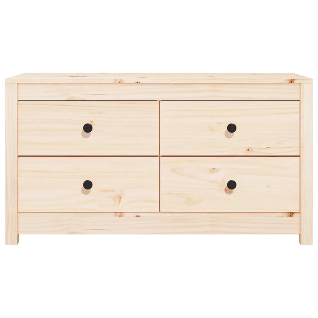 Pratico mobiletto laterale rustico per riporre oggetti 100 x 40 x 54 cm realizzato in legno di pino naturale 02_0048464