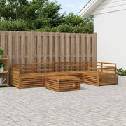 Set di divani da esterno 6 pz Naturale Legno di Acacia Massello 3383387