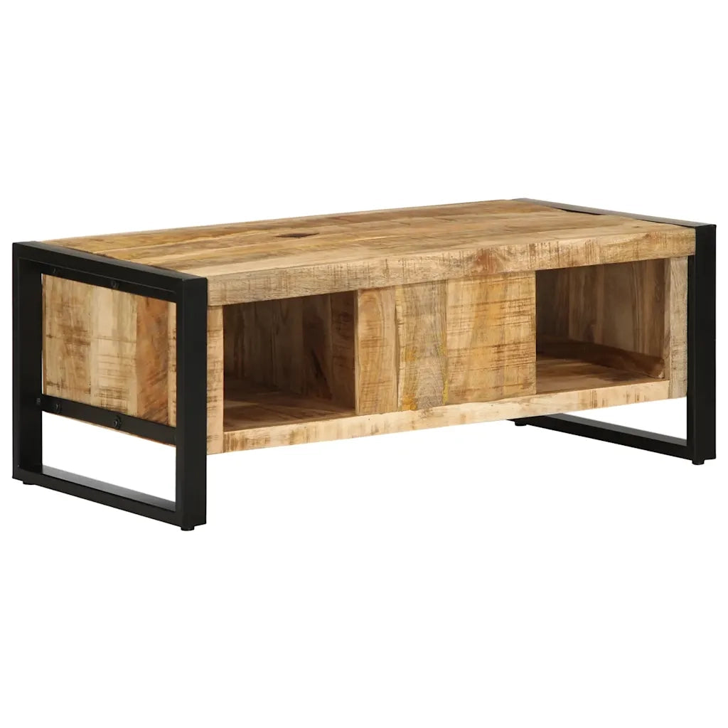 Tavolino da Salotto 90x50x36 cm Legno Massello di Mango Grezzo 4013555