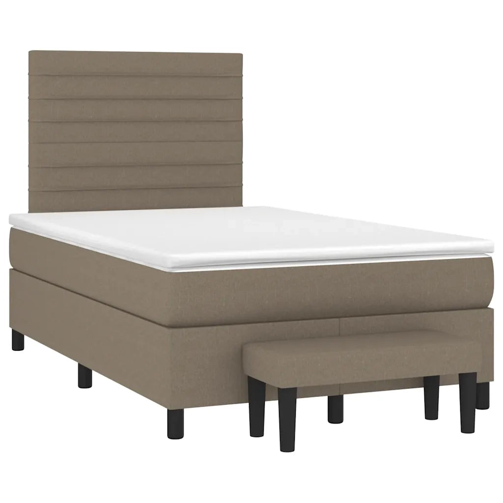 Giroletto a Molle con Materasso Tortora 120x190 cm in Tessuto 3270366