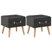 Comodino comodino cassettiera mobili per camera da letto 2 pezzi nero 40x35x40 cm sintetico 1402080