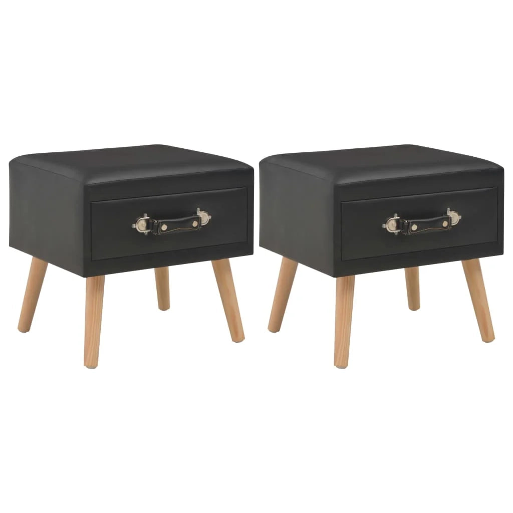 Comodino comodino cassettiera mobili per camera da letto 2 pezzi nero 40x35x40 cm sintetico 1402080