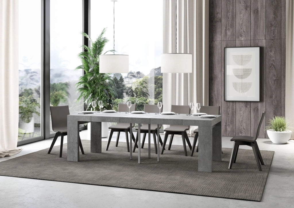 Tavolo allungabile 90x90/246 cm Roxel Premium Cemento