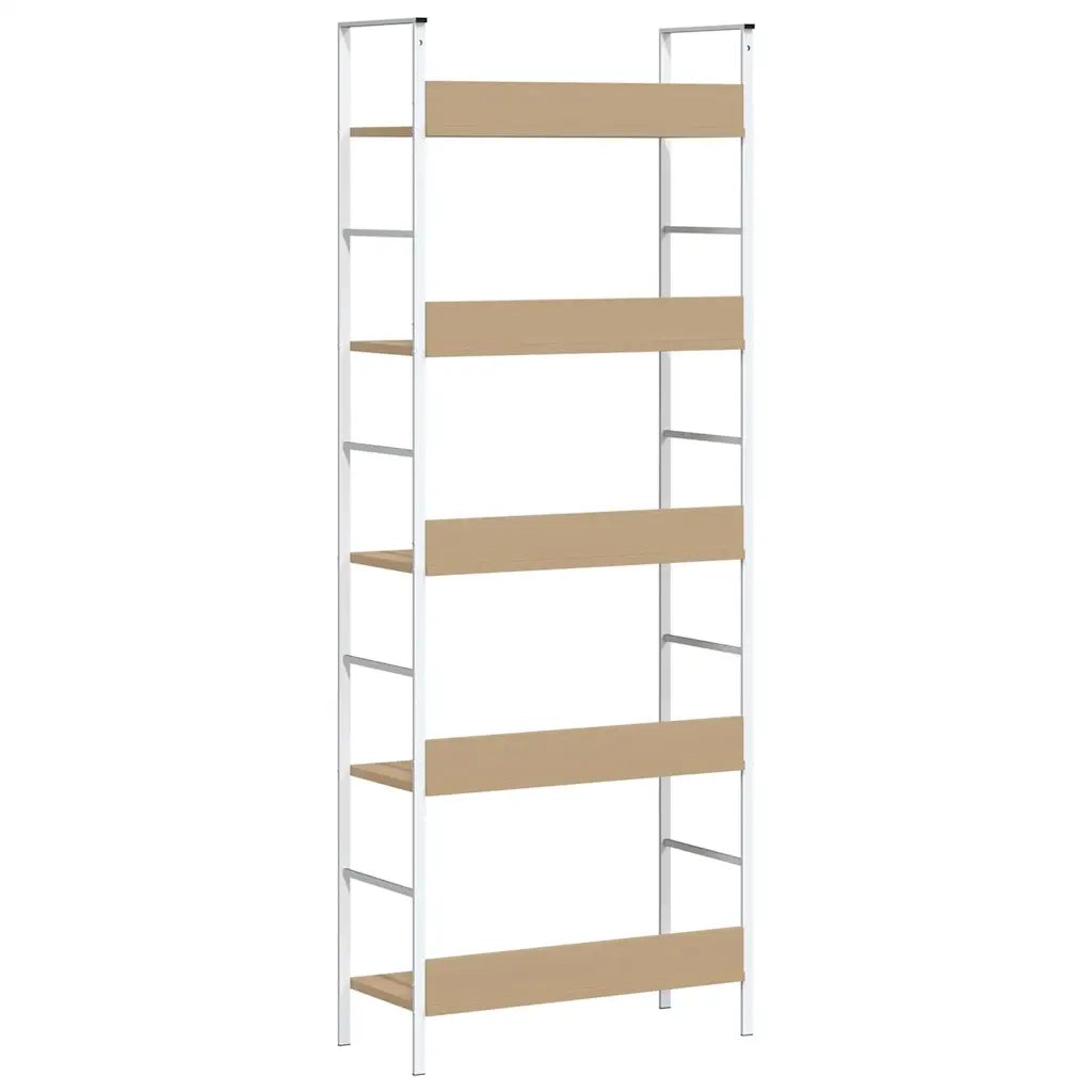 Scaffale Libri 5 Ripiani Rovere 60x27,6x158,5 Legno Multistrato 288229