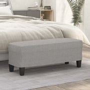 Panca Grigio chiaro 100x35x41 cm in Tessuto