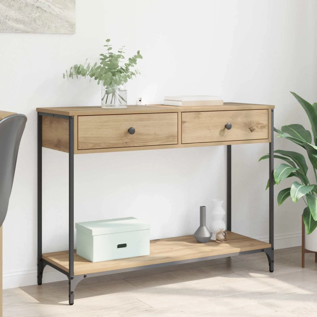 Tavolo consolle Rovere artigianale 100 x 34,5 x 75 cm