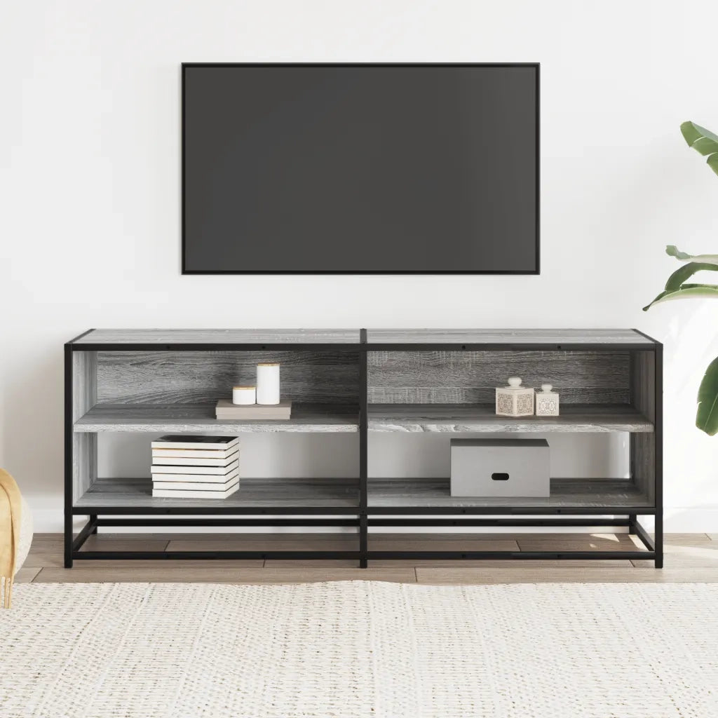 vidaXL Mobile TV Grigio Sonoma 120,5x40x46cm Legno Multistrato Metallo