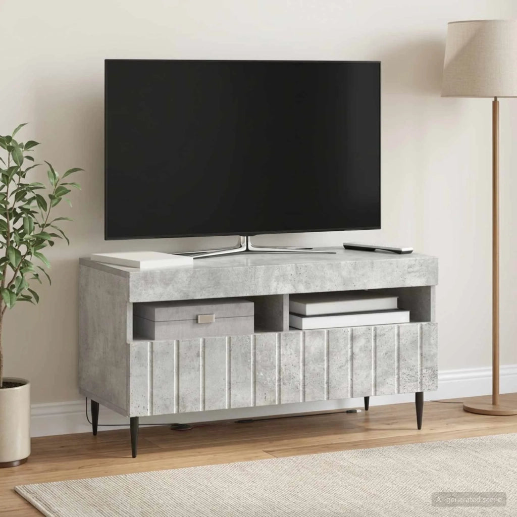 Mobile TV LED Grigio Cemento Legno ingegnerizzato 896558