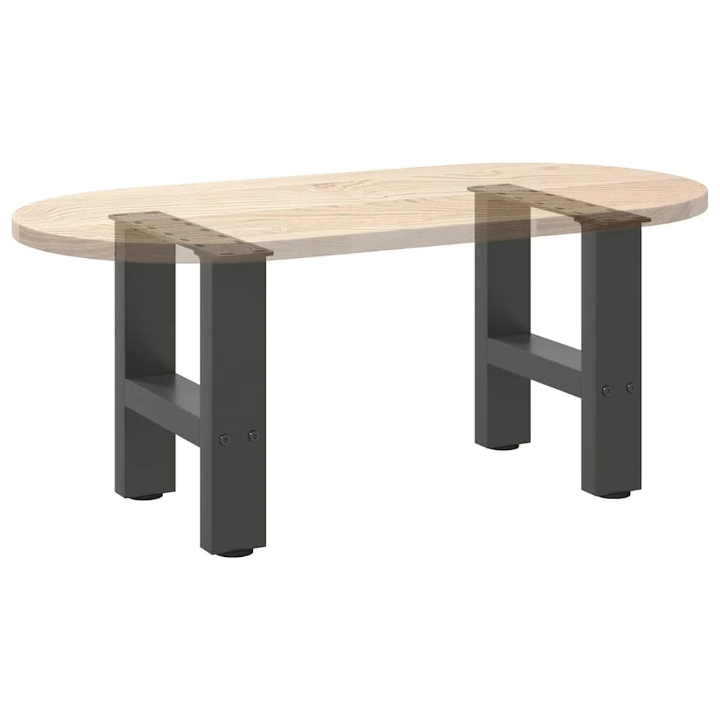 Set di 2 gambe moderne regolabili per tavolino da caffè 40 x 30 cm design elegante in acciaio antracite 02_0057498