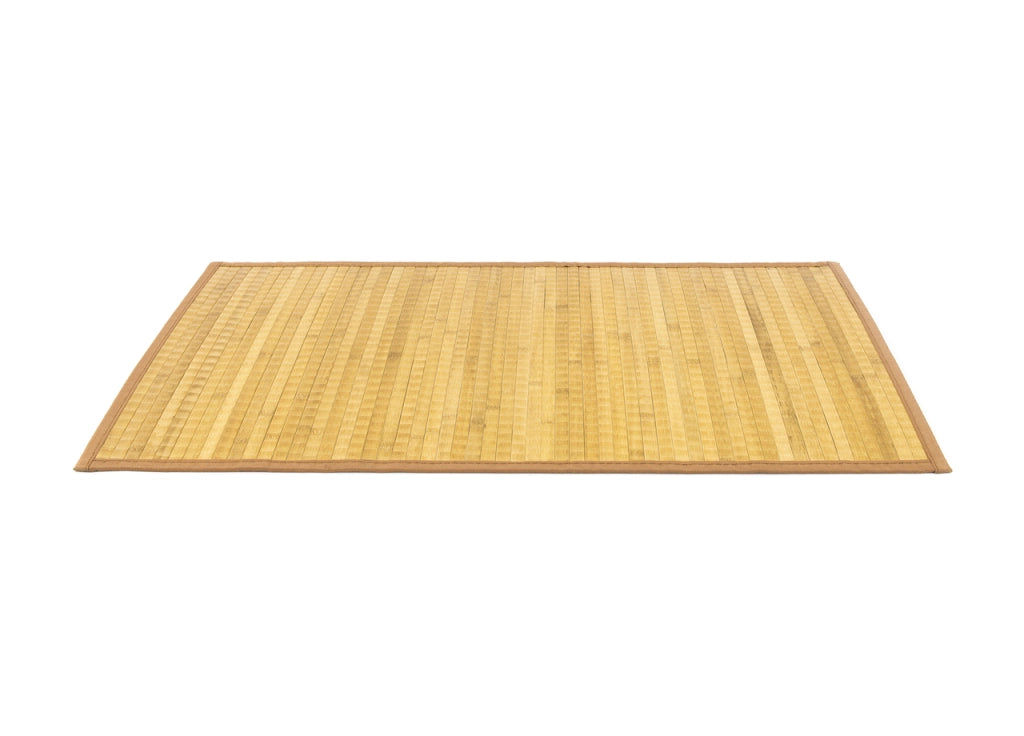 Tappeto Bamboo Antiscivolo In Tinta Unita Cucina Salotto - 50x75 - Beige