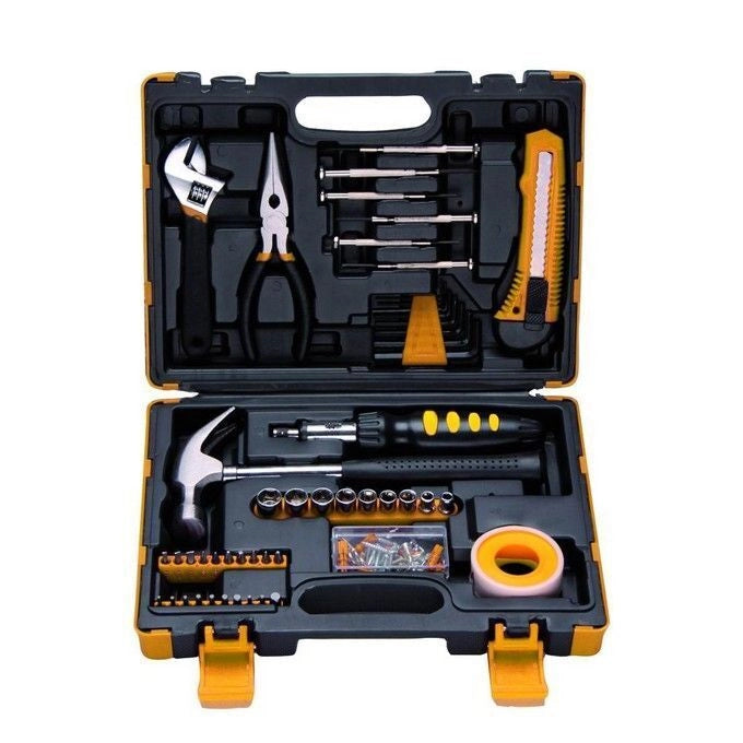 Vigor 3648015 Set Utensili 130 Pezzi in Valigetta Portautensili per Casa e Riparazioni Domestiche colore Nero