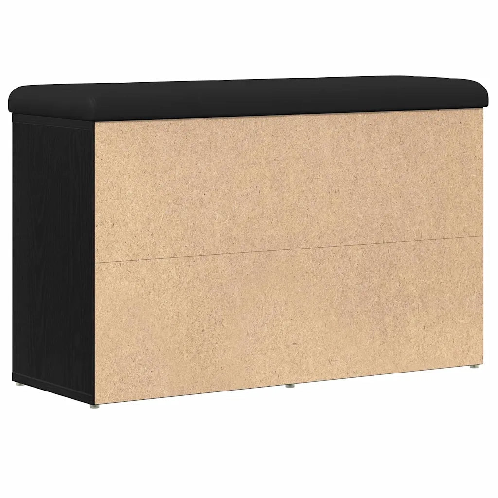 Panca per scarpe Nero 82 x 32 x 50 cm Legno multistrato 862987