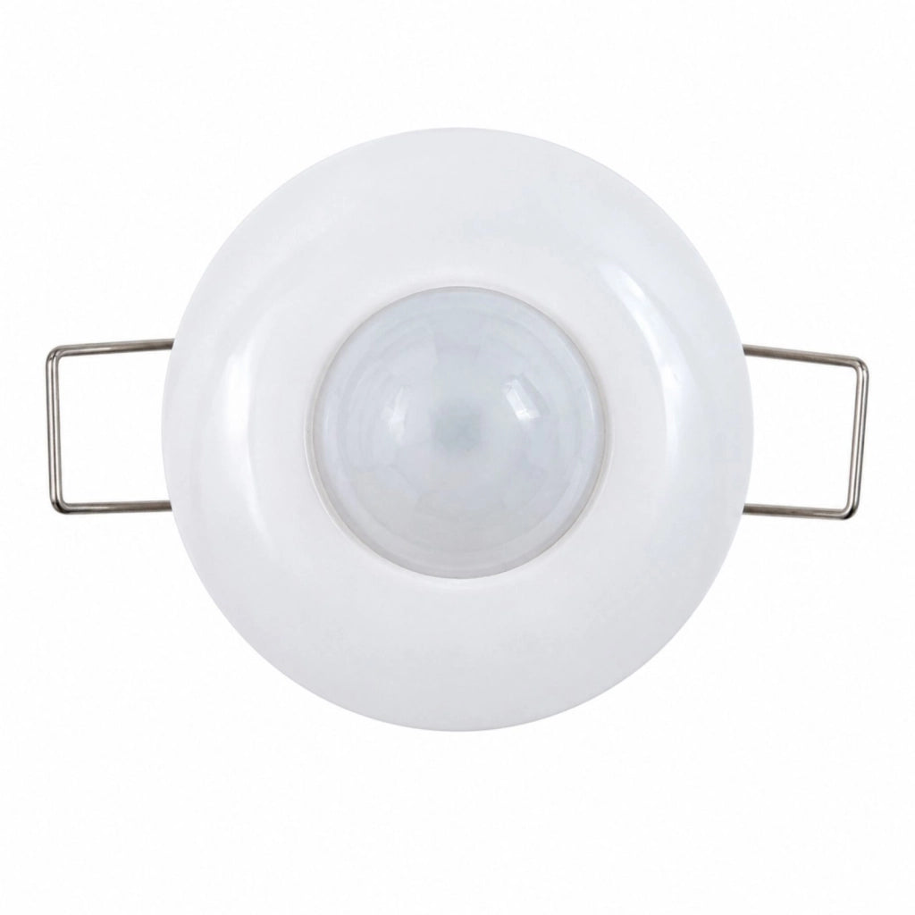 Sensore di Movimento PIR Mini 360°, da Incasso a Soffitto, Bianco