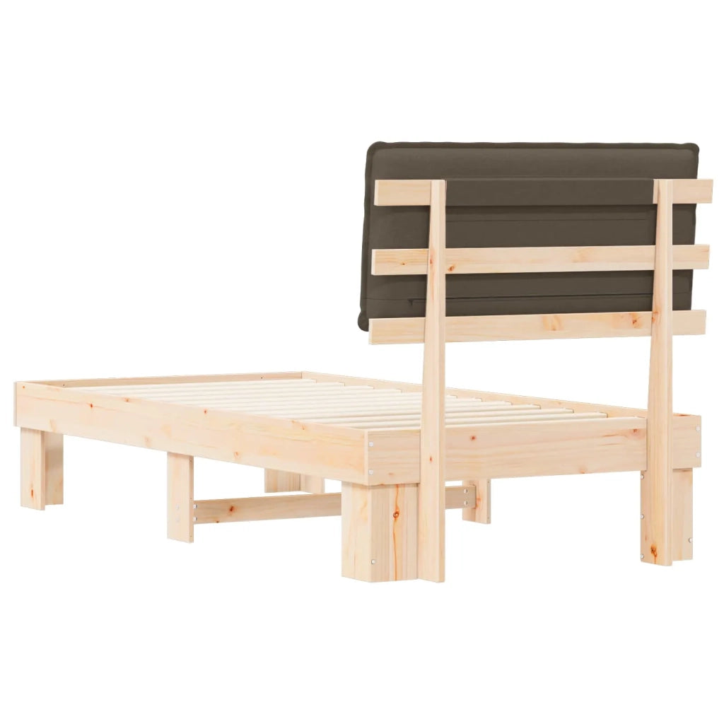 Letto con Testiera Rivestita Talpa 75 x 190 cm Pino massello 877322