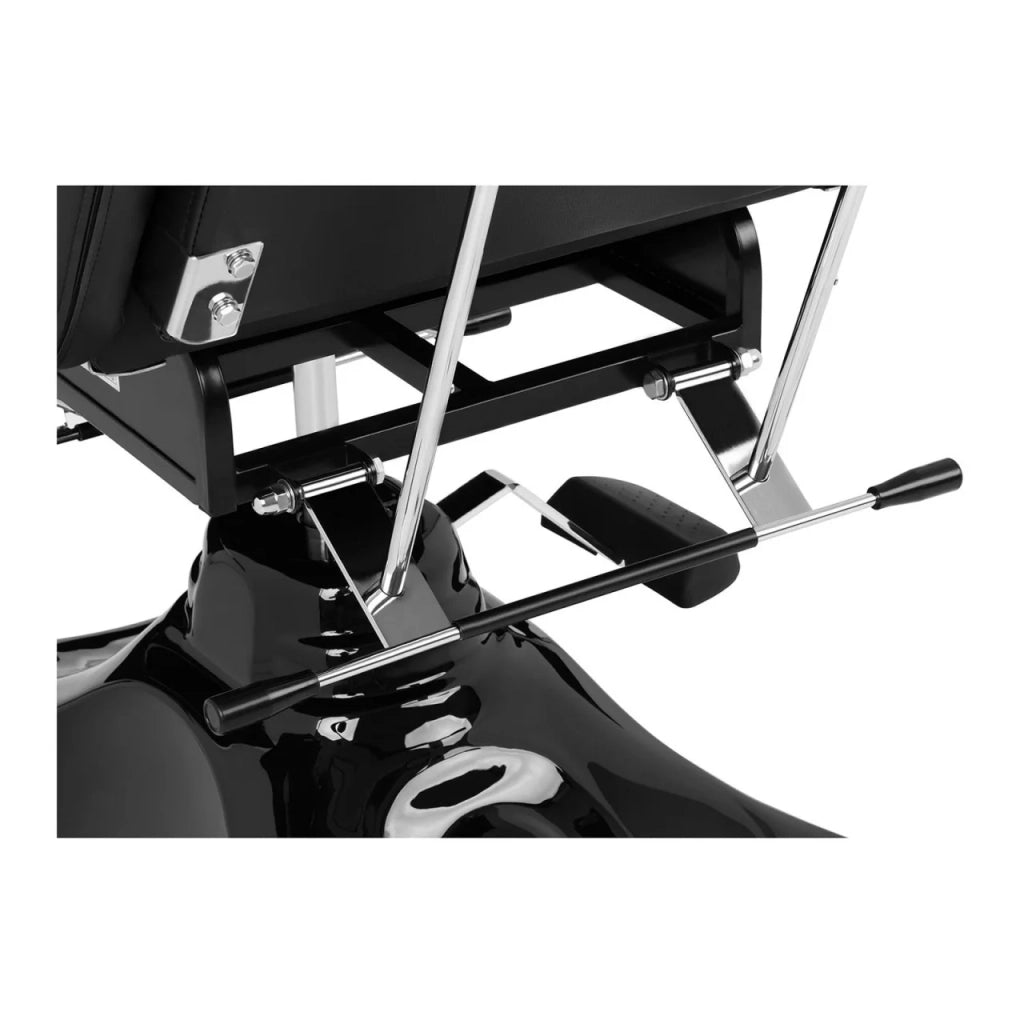 Poltrona elegante portata 200 kg girevole a 360° comoda imbottitura altezza regolabile nera 14_0001628