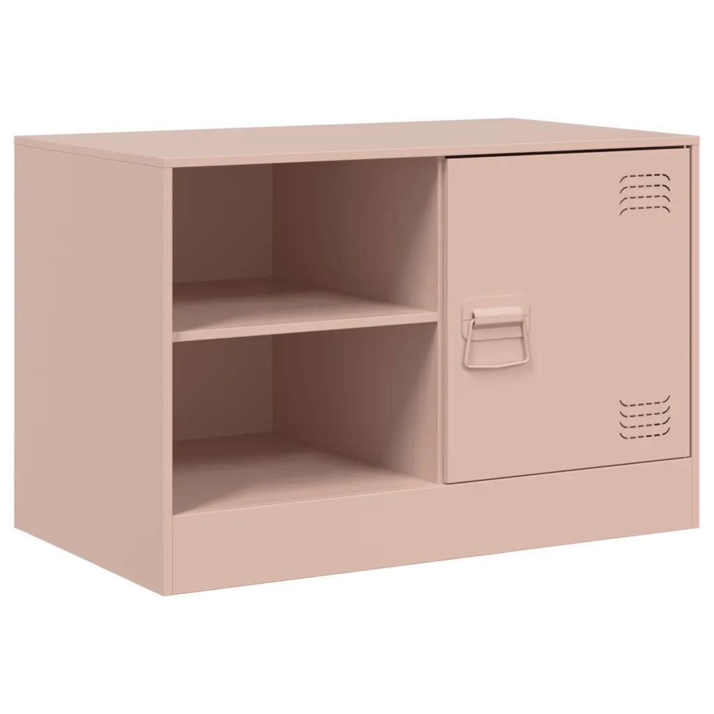 Mobili TV 2 pz-Set di 2 Credenza per TV Rosso 67x39x44 cm in Acciaio 203750