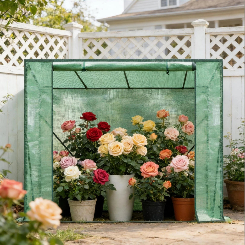 Serra da Giardino in Acciaio con Copertura PE 200x77x169 cm Verde