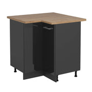 Vicco Mobile ad angolo cucina Antracite lucido 75.6 cm , PL Rovere