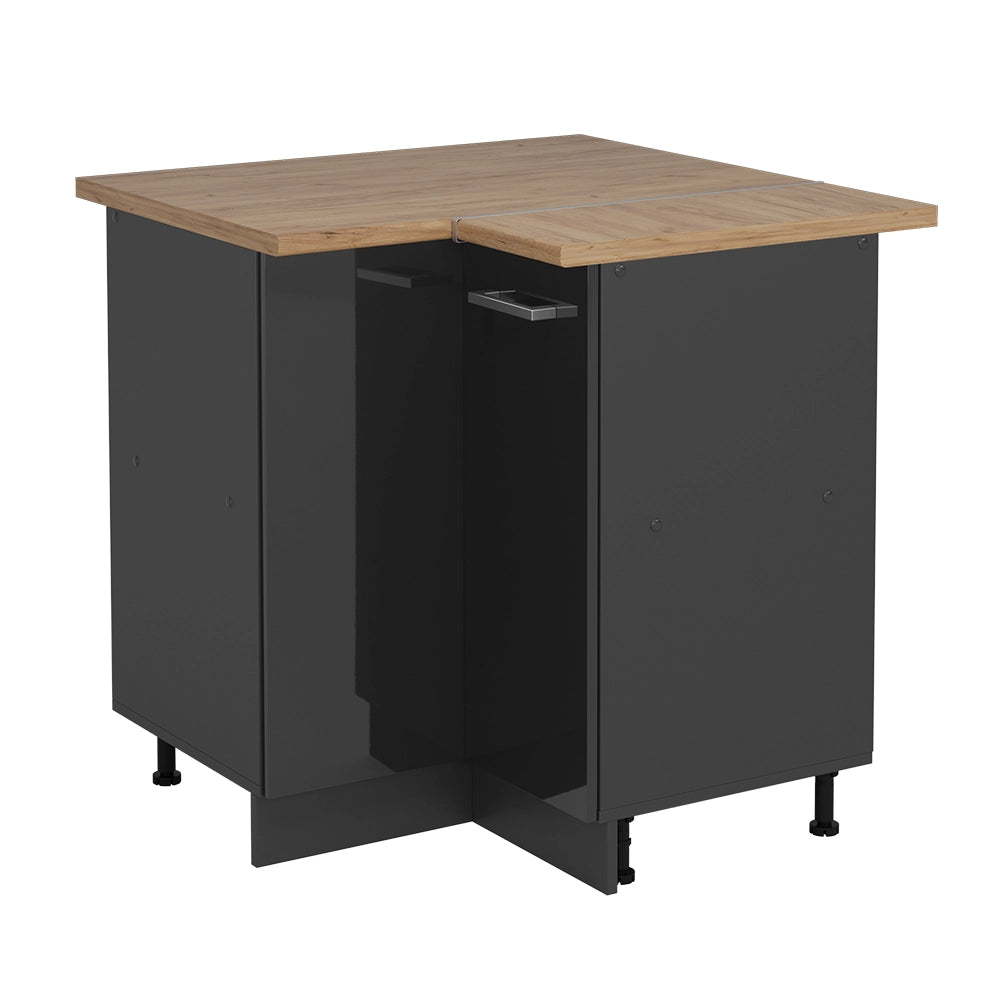 Vicco Mobile ad angolo cucina Antracite lucido 75.6 cm , PL Rovere
