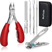 Pedicure teennagelknipper professionale, super scherpe nageltang per teennageli ingegroviti e duri. Pedicure teennagelsnijder in acciaio inossidabile. Set di vijlatura e forbici per unghie con manico morbido.