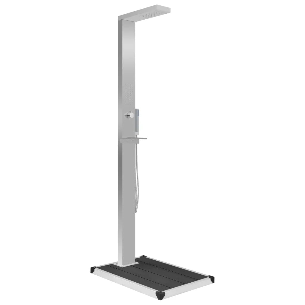 Doccia da Esterno con Piatto in WPC Acciaio Inossidabile CFW1302882
