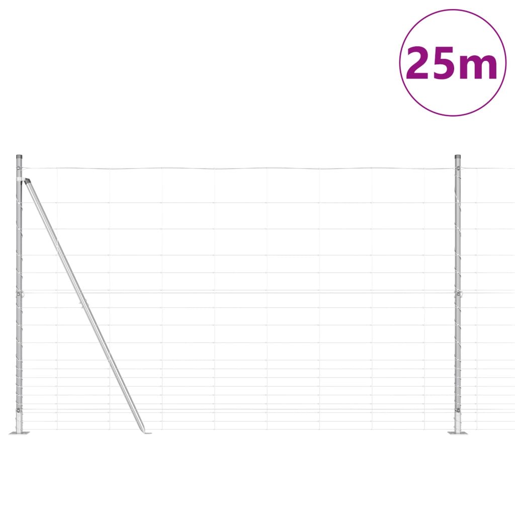 Recinzione per Campi  1.5x25 m Acciaio Zincato