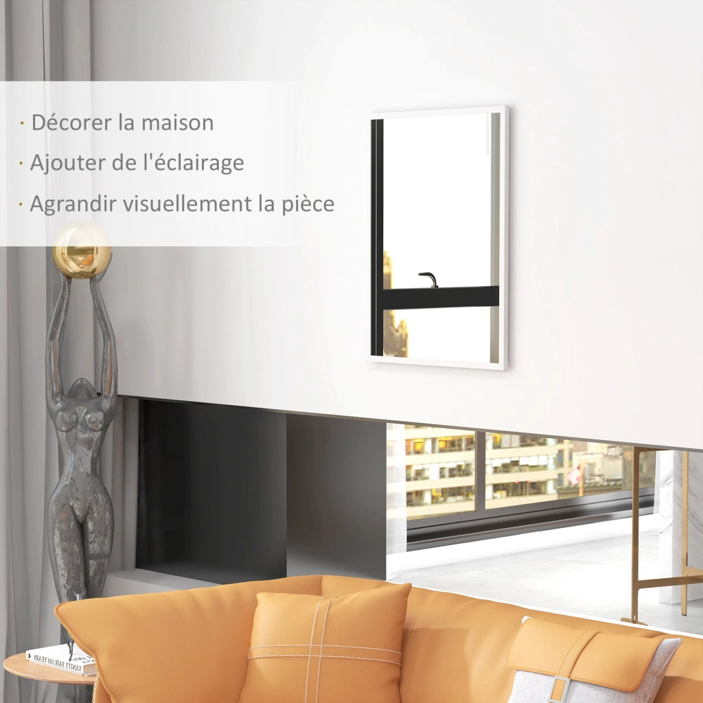 Specchio da parete rettangolare ¨C Minimal ¨C 60x80 cm bianco
