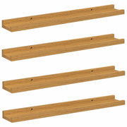 4 pz Scaffale da parete | Ripiano a parete | Mensola a parete Beige 60 x 9 x 3 cm Legno multistrato