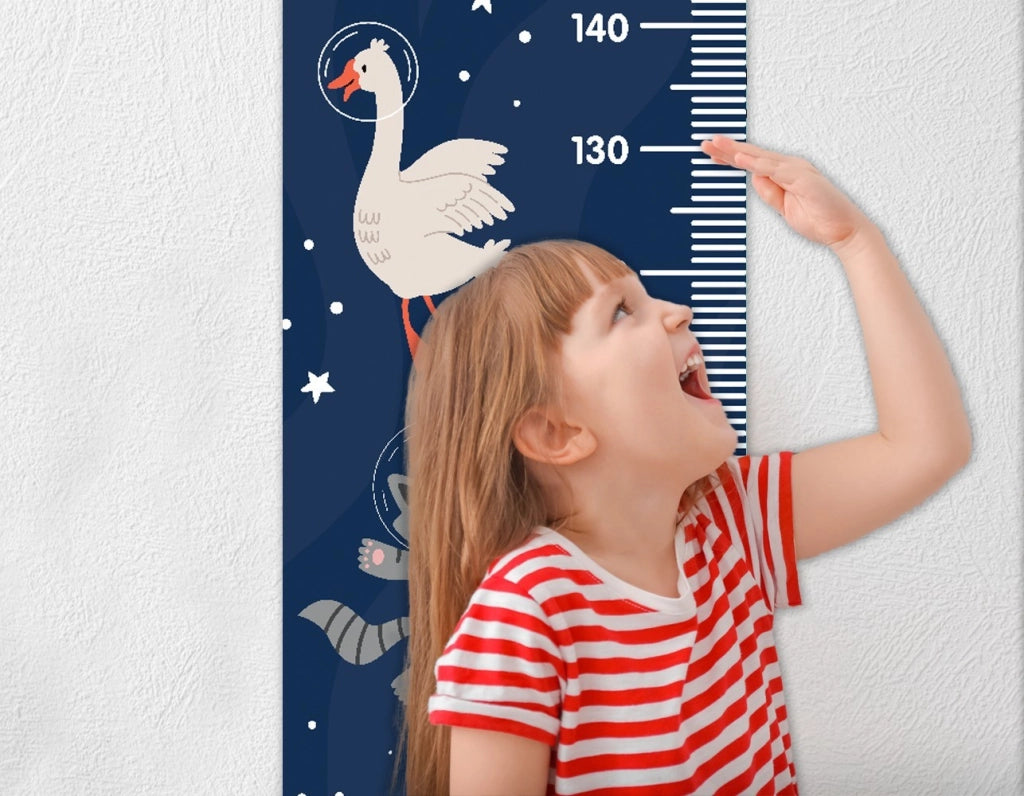 Metro Parete Misura Crescita Bambini in PVC 36x120 Cm Righello Grafico Altezza Muro Bimbi DIS_F