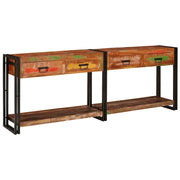 Tavoli consolle 2 pcs Multicolore Legno Recuperato Massello 3324228