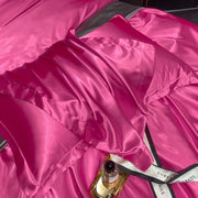 Set di cuscini con fodera in imitazione di seta - 2 pezzi - Fodera in seta artificiale con effetto liscio - Cuscini con bordo ampio - Fodera idonea per la pelle sensibile e capelli - Antibatterico e deodorante - Adatto per tutte le stagioni - 48x74cm