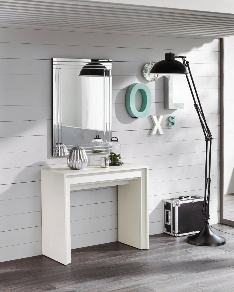 Consolle Allungabile 90x42,5/302,5xH76 cm in Mdf laccato Pinocchio Bianco