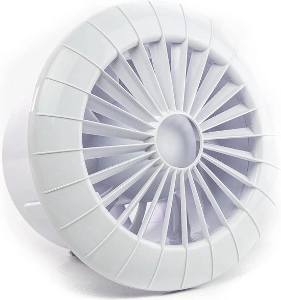 Ventilatore per bagno con sensore umidità e stato umidità Ø 120 mm 12 cm in plastica bianca - sensore umidità bagno - cucina - bagno - soggiorno - sottoterra