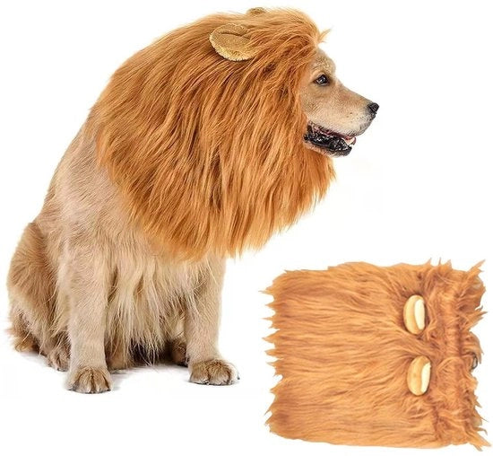 Costume per cani - Figura leonessa - Capigliatura adattabile per Halloween