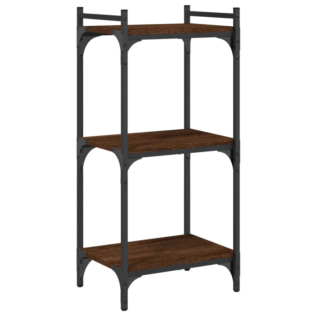 Libreria 3 Ripiani Rovere Marrone 40x30x86 cm Legno Multistrato 837631