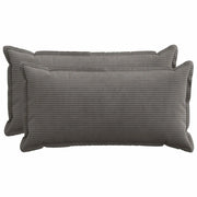 Federa 2 pz HOUTEN Grigio Scuro 40 x 80 cm corduroy 918169