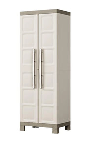 Mobile in Resina per Esterni Portascope Excellence Beige e Tortora 182 x 65 x 45 cm