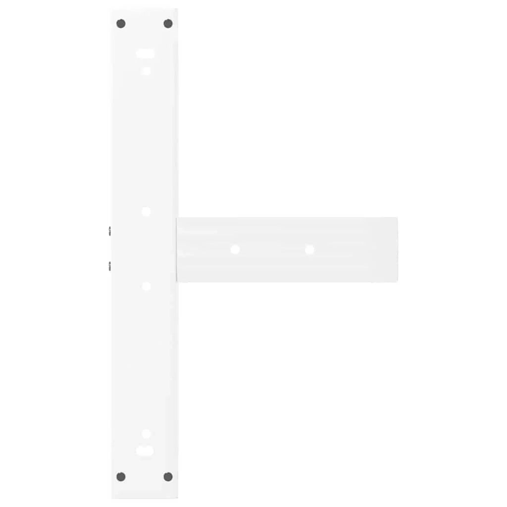 Set di 2 gambe regolabili per tavolo da bar a forma di T 60 x 35 x 90 cm design moderno acciaio bianco 02_0057346