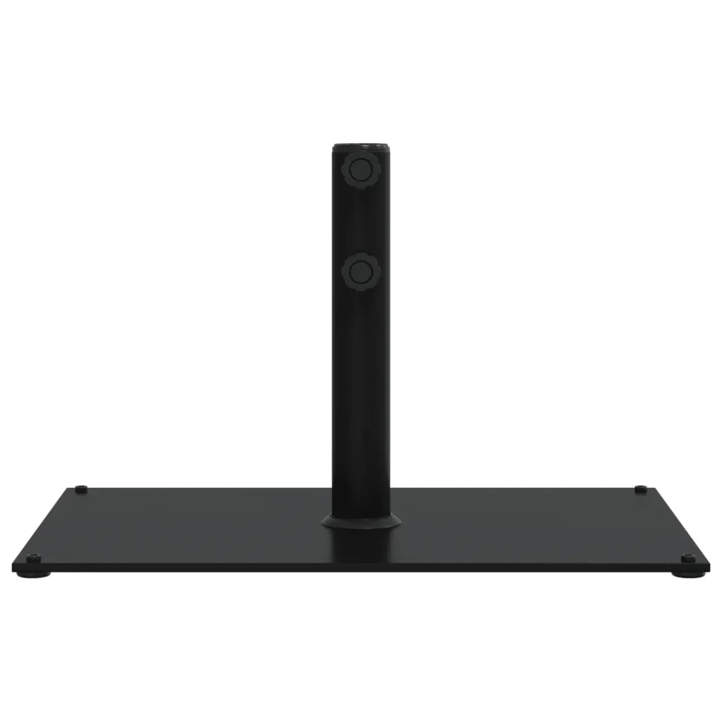 Base rettangolare per ombrellone 60,5 x 41 x 38 cm con 3 adattatori stabilità rinforzata stile outdoor acciaio nero 02_0047476