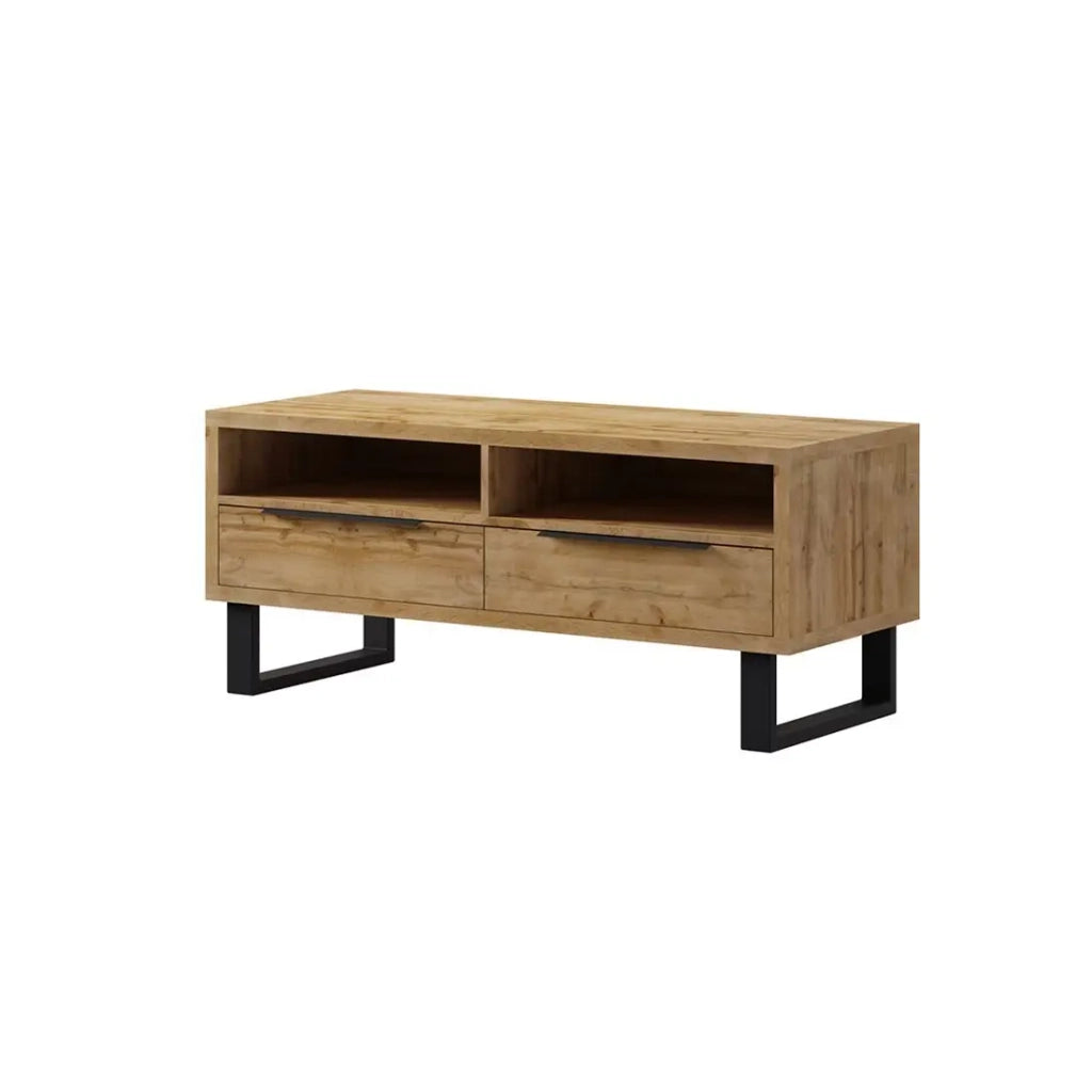 Set di 3 mobili da soggiorno collezione MILO. Colore rovere. Stile industriale.