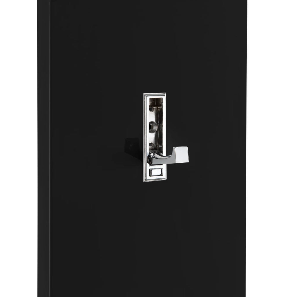 Armadio 170 cm appendiabiti da parete nero pannello a muro 03_0002145