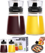Set di contenitori per olii con due pezzi da 160 ml in vetro, contenitore per olii e aceto, set di spruzzatori per olii, contenitori per olii impermeabili per campeggio all'aperto
