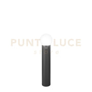 PALETTO SKITTLE ANTRACITE 1 LUCE ATTACCO E27 IP54 65X15CM DIFFUSORE SFERA BIANCO