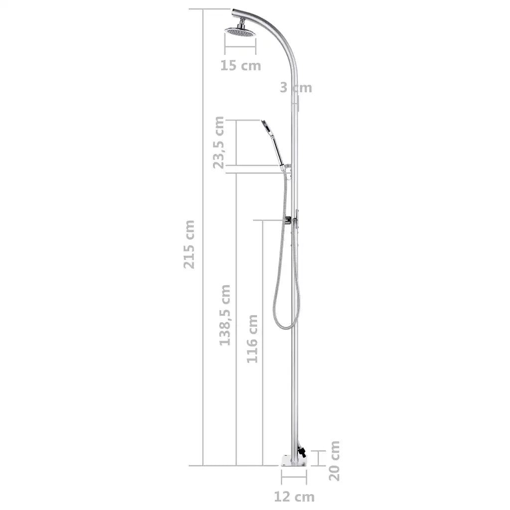 Doccia da Giardino 215 cm in Alluminio CFW8942606