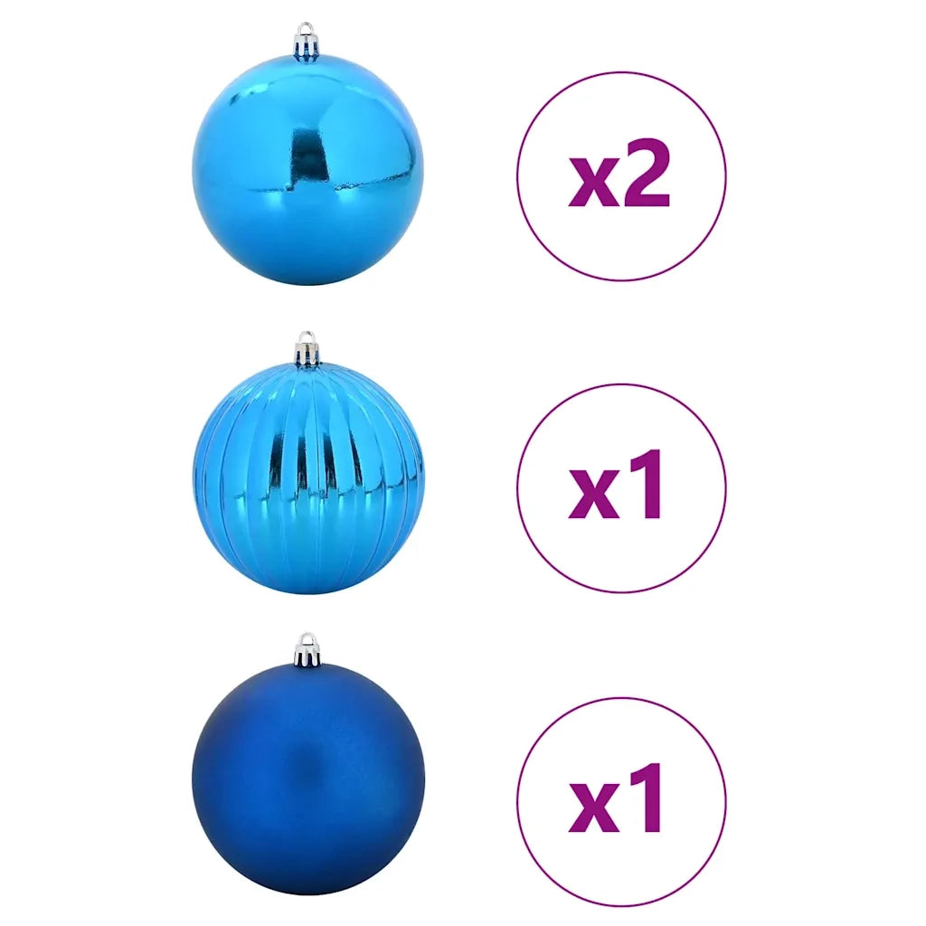 Set di palline di Natale XXL 4 pz Blu Plastica CFW3168637