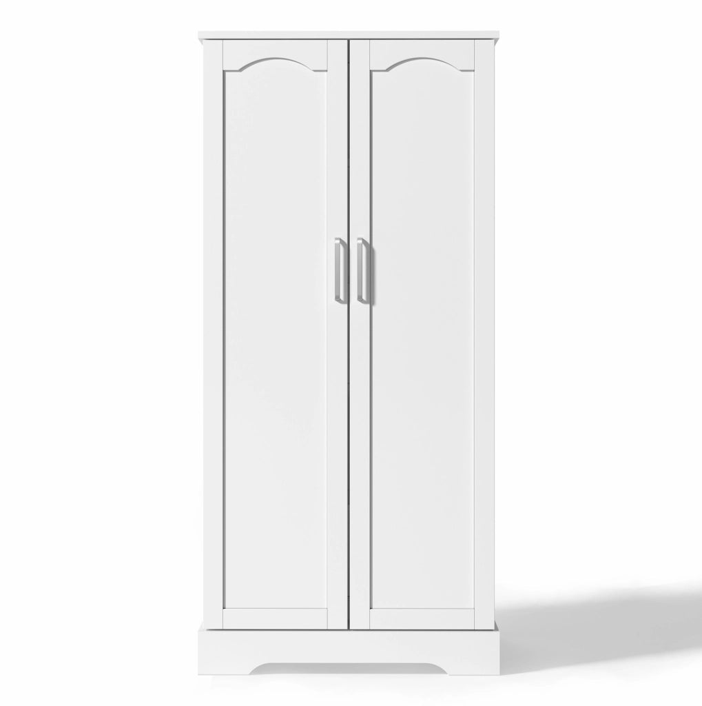 Credenza da cucina 60x35x128 cm in MDF bianco, LED con sensore