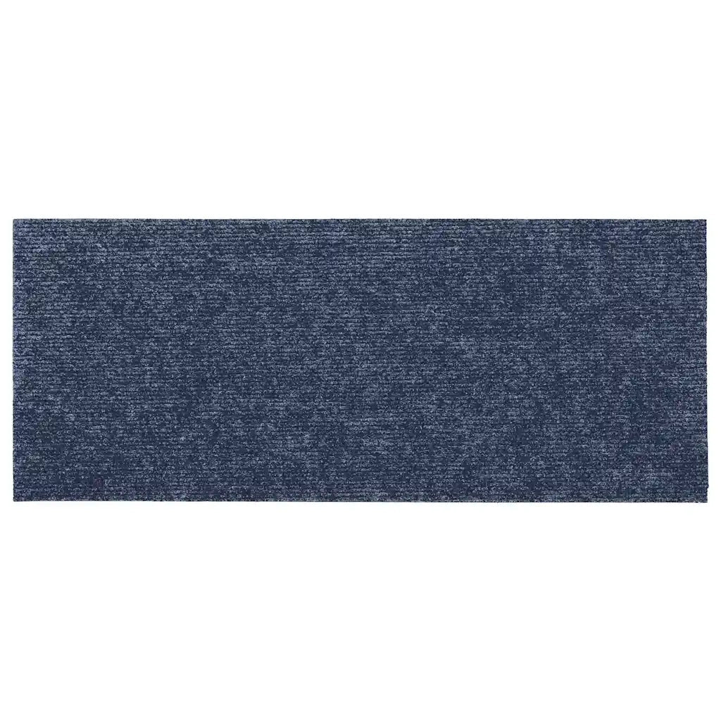 Tappetini per scale autoadesivi 15 pz 60x25 cm Grigio Blu Rettangolari 326917