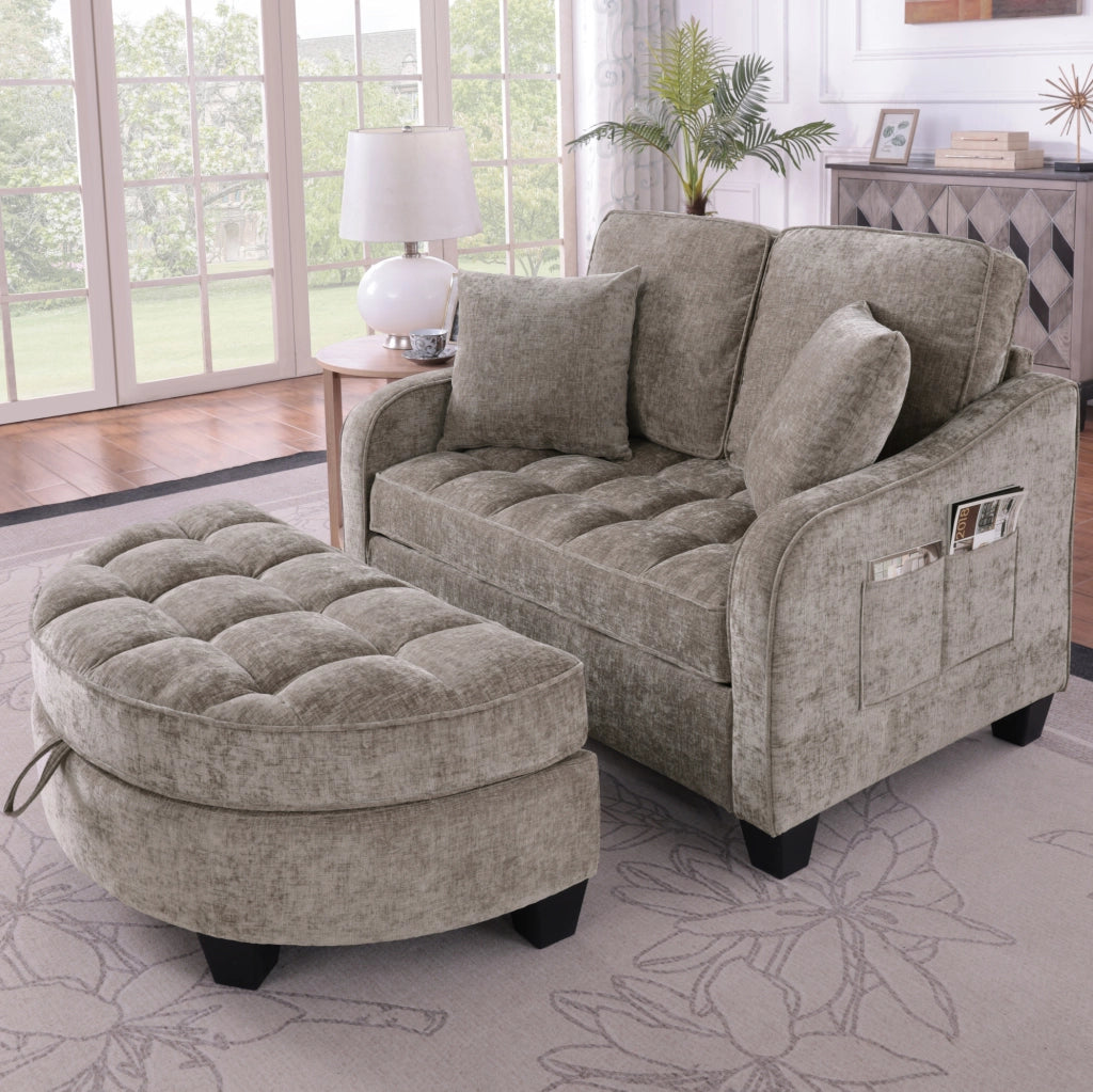 Divano letto 132x129x93 cm convertibile in chaise longue; in legno di eucalipto marrone